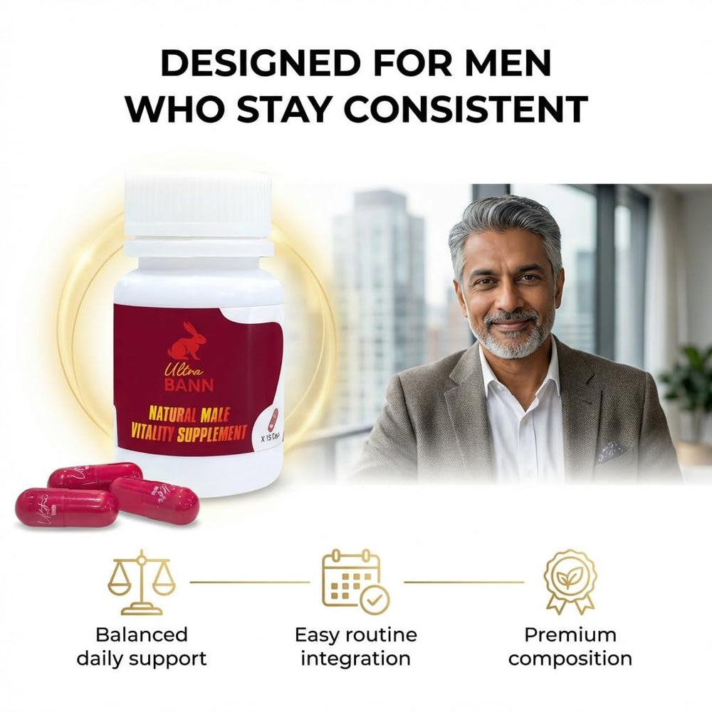 Ingredients label featuring Horny Goat Weed, Tongkat Ali, Saw Palmetto.