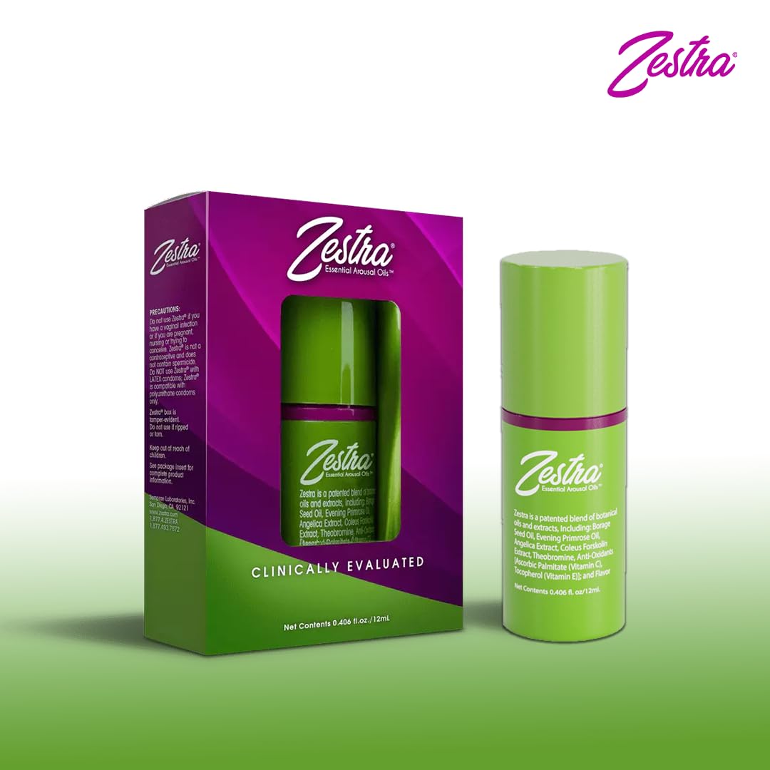 A couple using Zestra Essential Arousal Oil for intimate moments.