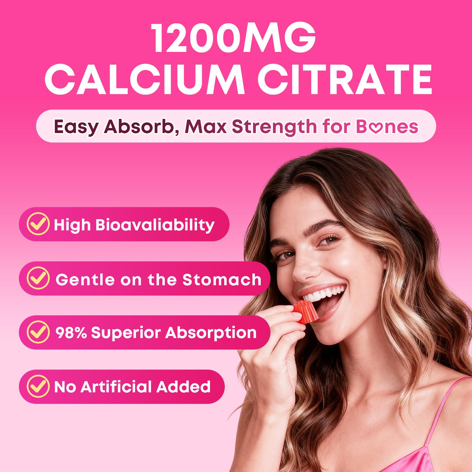 Zetelixia calcium gummies women ingredients panel highlights collagen biotin and minerals