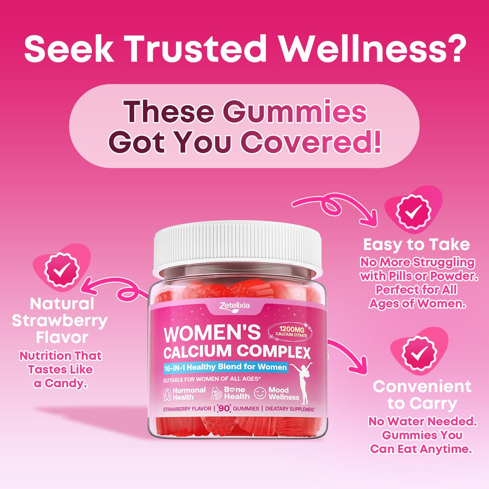 Zetelixia calcium gummies women close up texture of soft chewy gummies