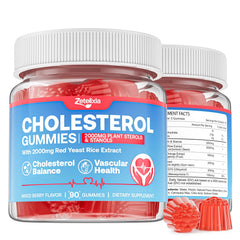 Zetelixia cholesterol gummies bottle with mixed berry flavor for daily heart support