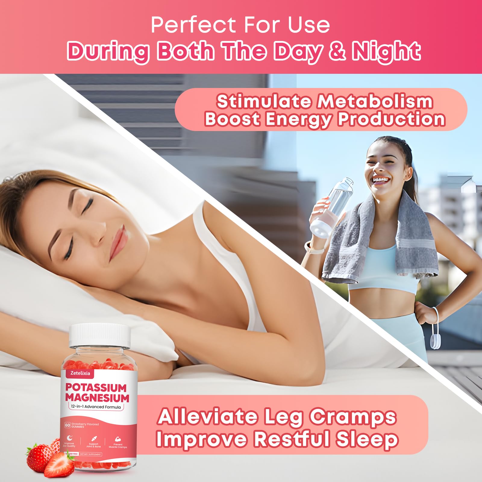 Zetelixia ingredients chart emphasizes vitamins and minerals.