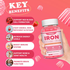 Zetelixia vegan iron gummies two-pack side-by-side display showing value