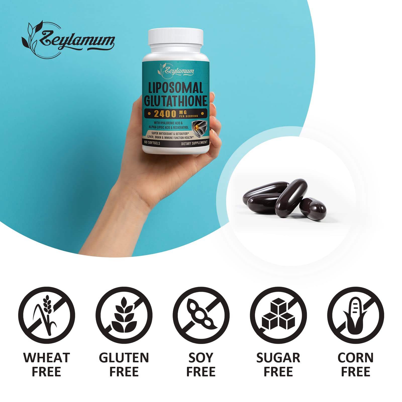 Zeylamum ingredients panel with alpha-lipoic acid in the blend
