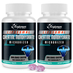 Zeylamum liposomal creatine tablets packaging shows convenient on-the-go supplement.