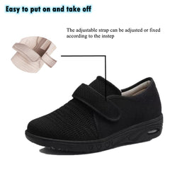Breathable knit upper of ZGDG diabetic shoe keeps feet cool