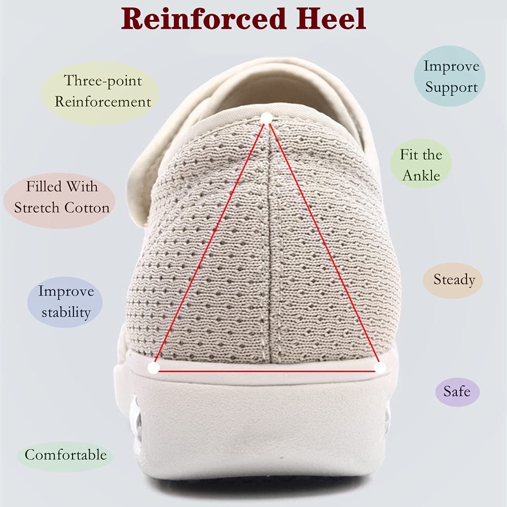 ZGDG Diabetic Shoes offer wide-foot support for swollen feet during activity.