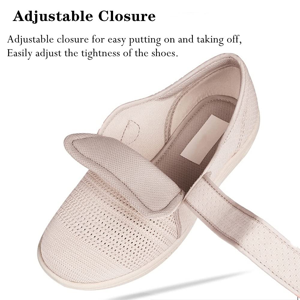 ZGDG Women's diabetic shoes with breathable knit upper for cool, comfortable wear.
