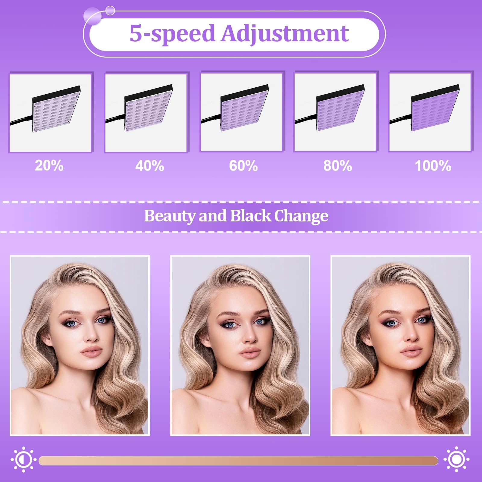 ZGHQHCDRH tanning lamp soft glow creates a gentle at-home glow.