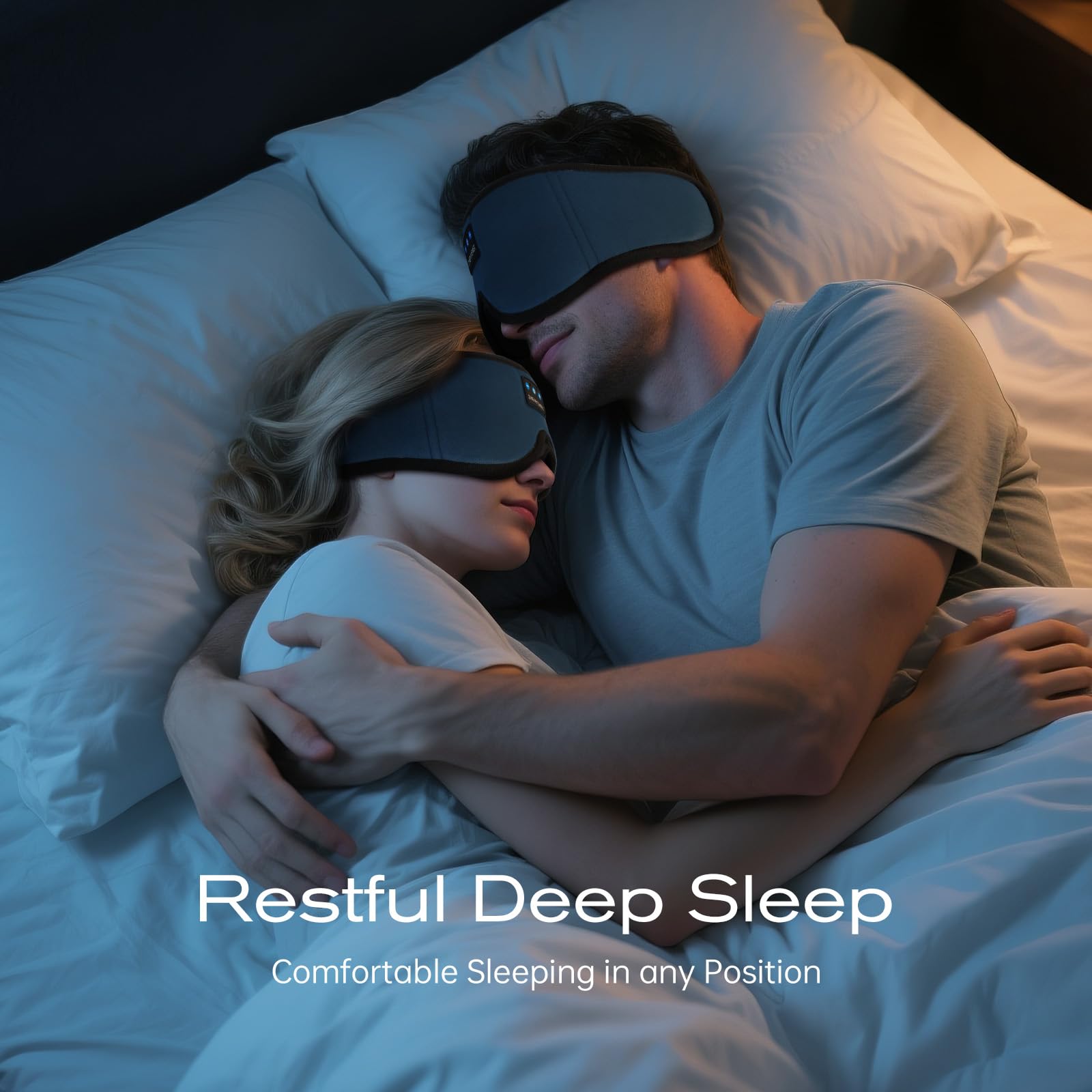ZHENYEMEI built-in Bluetooth headphones enable wireless listening during rest.