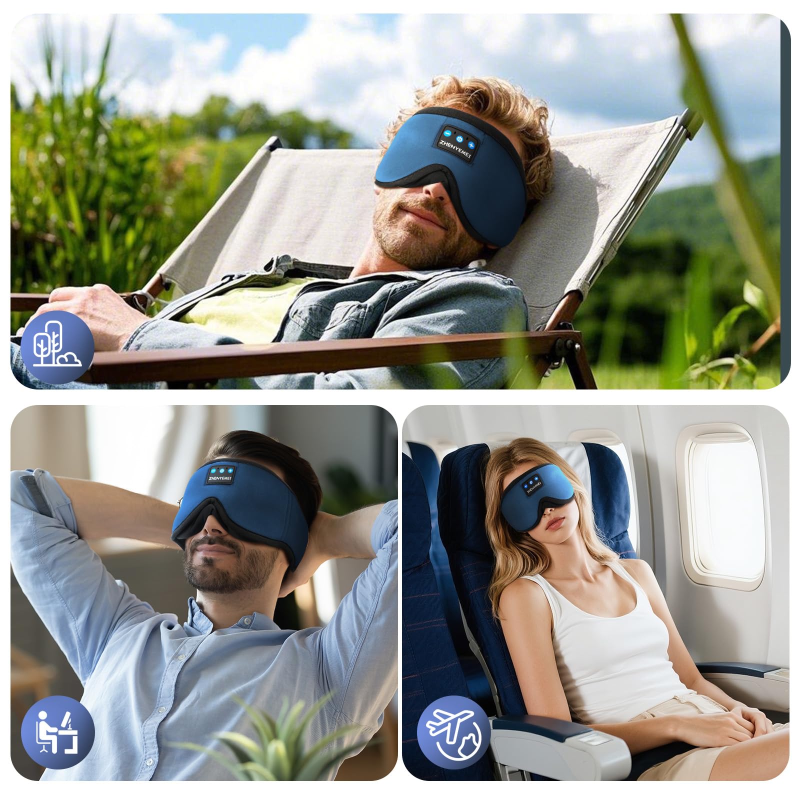 ZHENYEMEI deep blue color adds a stylish tech vibe.