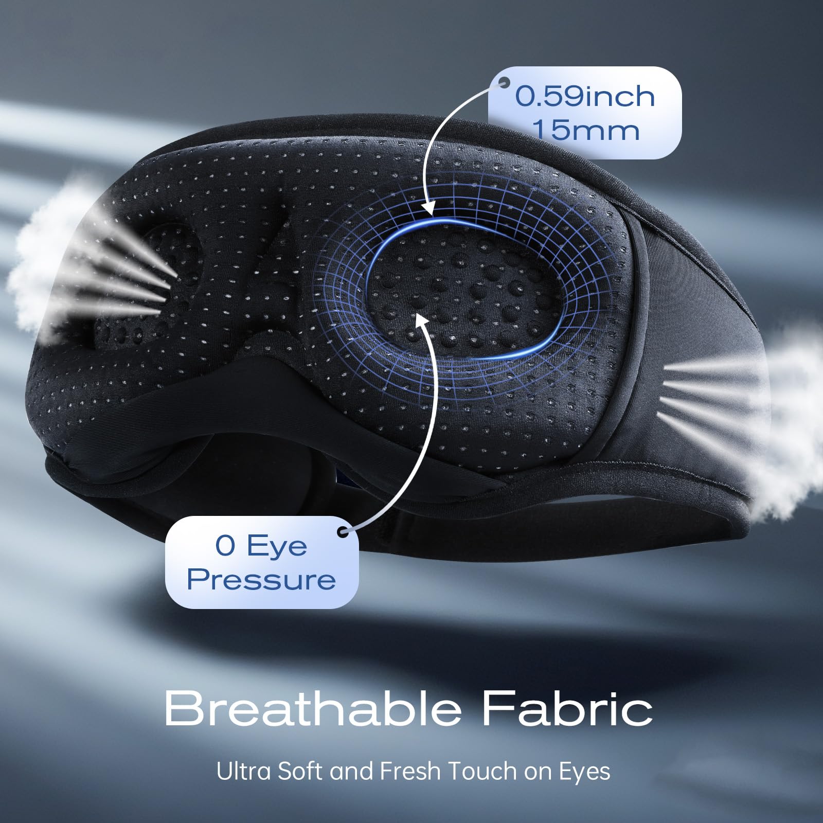ZHENYEMEI light-blocking design helps create a dark, tranquil sleep environment.