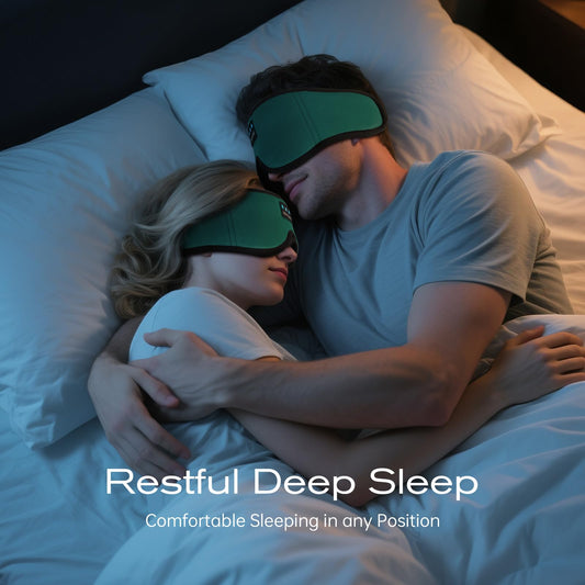 ZHENYEMEI 3D contour eye mask reduces eye pressure for comfortable wear.
