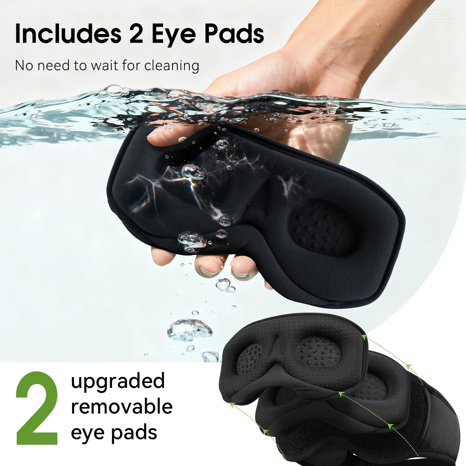 ZHENYEMEI 3D eye cups removable and washable for easy care.