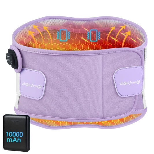 ZHENYEMEI cordless heating pad back view showing portable warmth and mobility