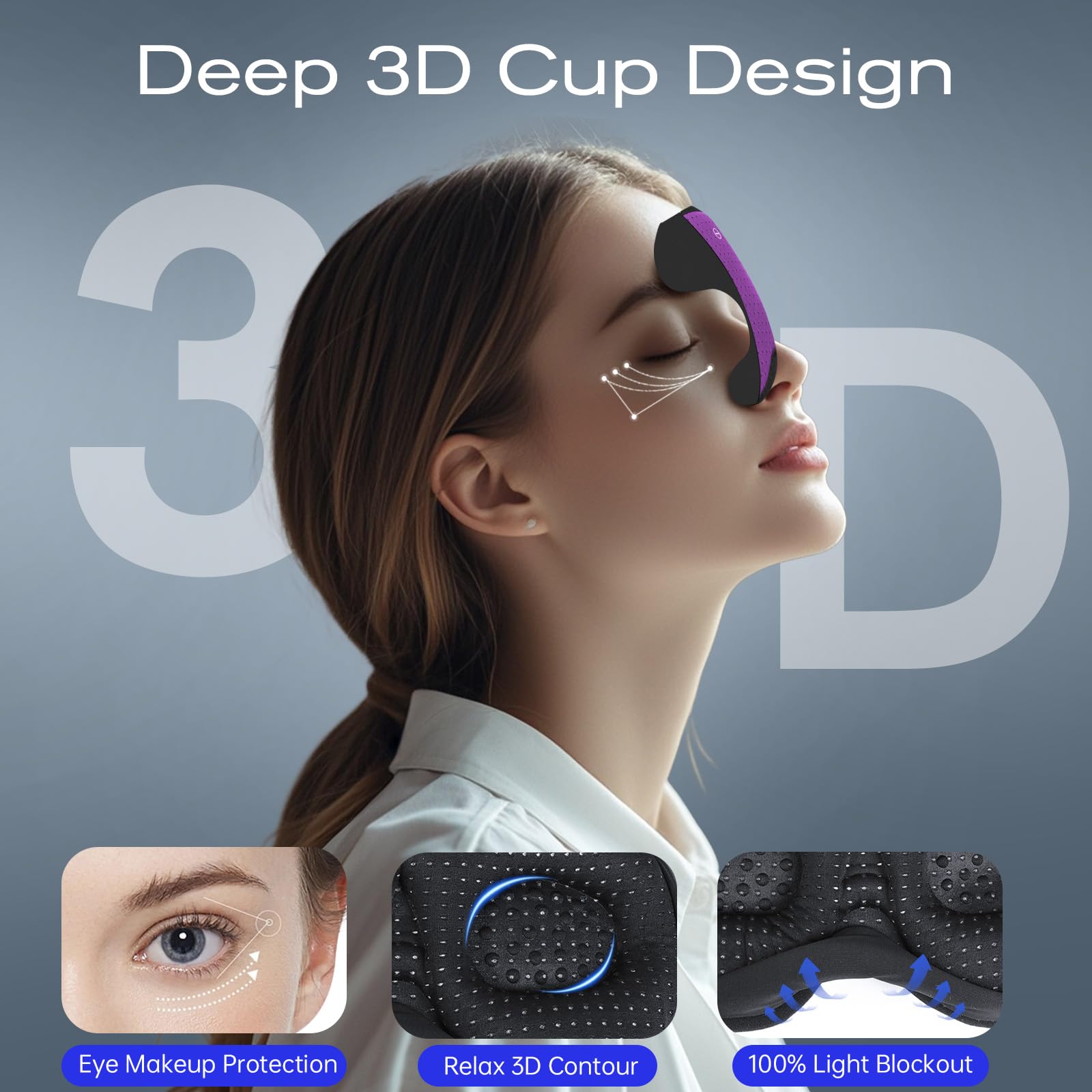 ZHENYEMEI nose-block design reduces light intrusion for better rest.