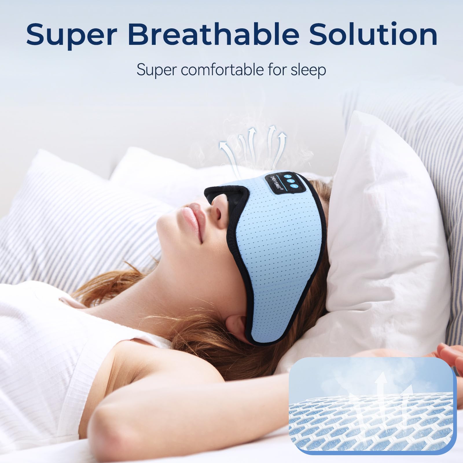 ZHENYEMEI up to 10 hours playback suitable for overnight wear.
