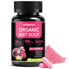 Zhibenon beet root capsules bottle front, convenient daily supplement for circulation support.