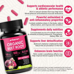 Zhibenon beet root ingredients label, highlighting grape extract and B vitamins.