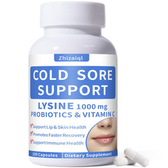Zhizaiql lysine cold sore bottle supports lip health and immune balance.
