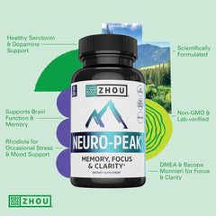 ZHOU L-Theanine and caffeine pairing aids focused alertness.