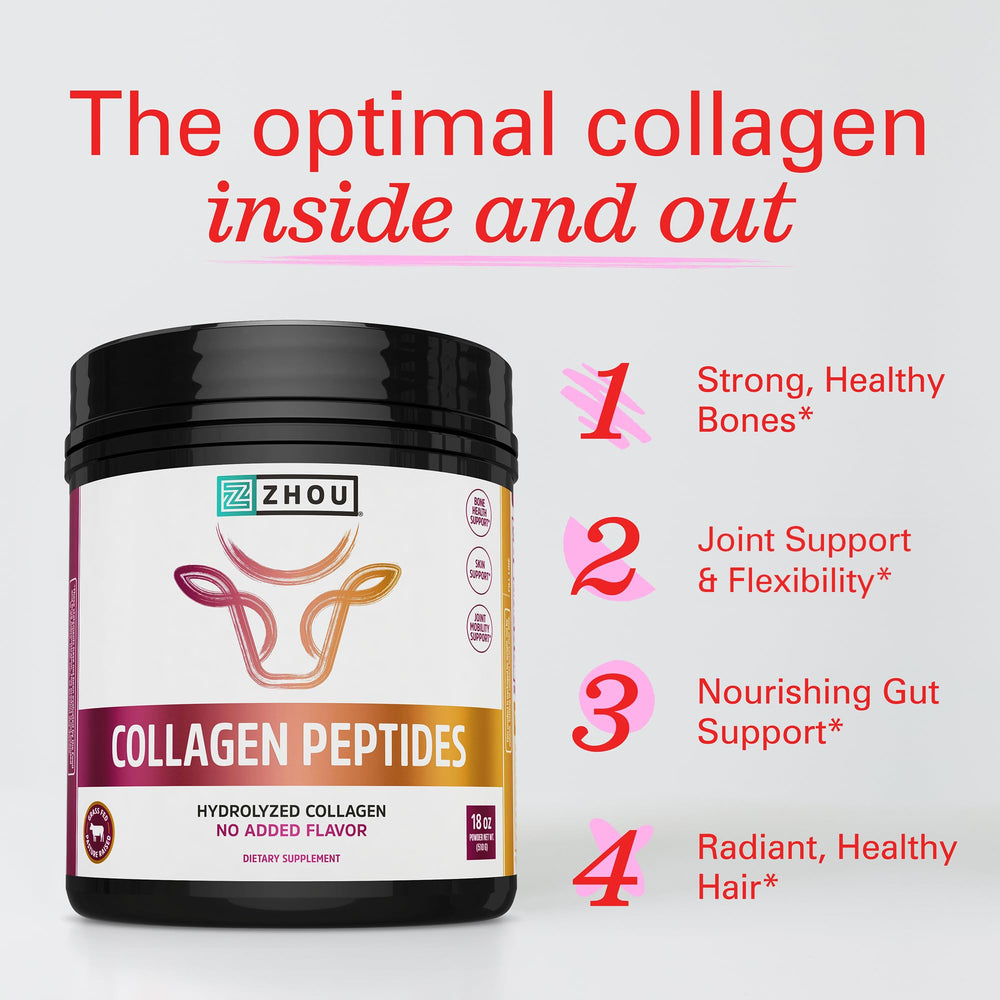 Stir Zhou Collagen Peptides into coffee for a smooth, subtle boost