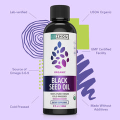 ZHOU Nigella Sativa capsules dietary supplement for immune and digestion support