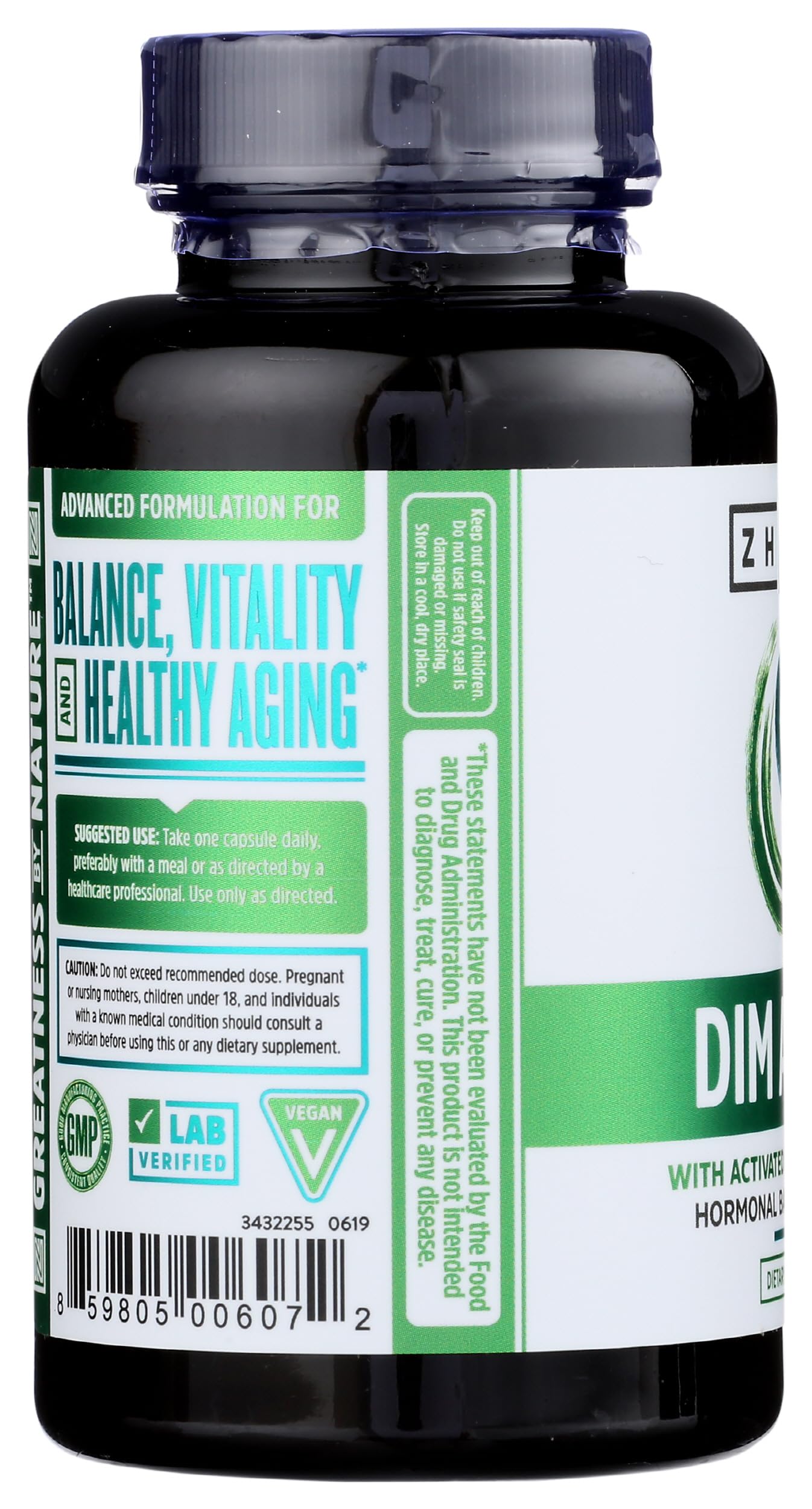 Zhou Nutrition Dim Active packaging box shown beside the bottle.