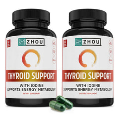 ZHOU Thyroid Support bottle shown for daily balance and easy use.