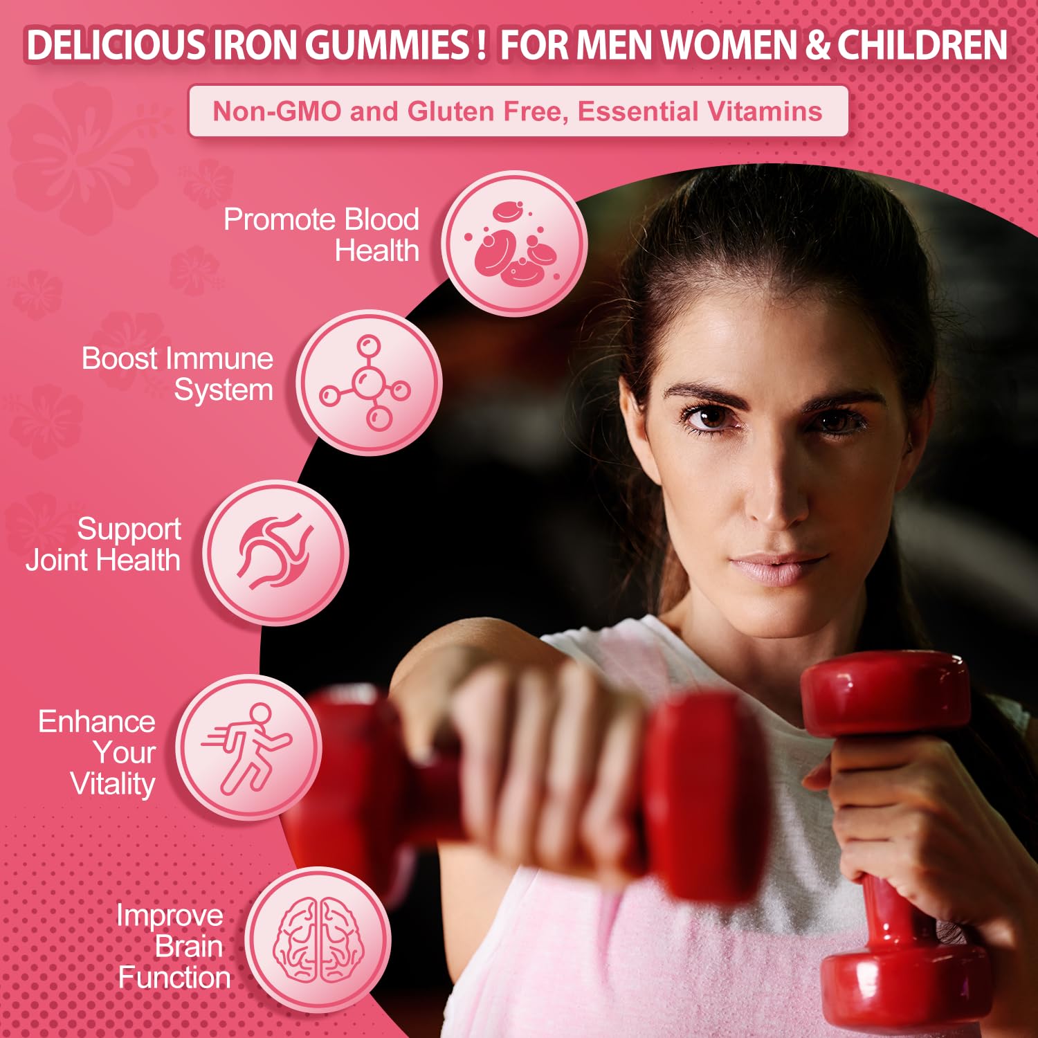 ZHPHK Iron Gummies vegan-friendly formulation for plant-based iron delivery.