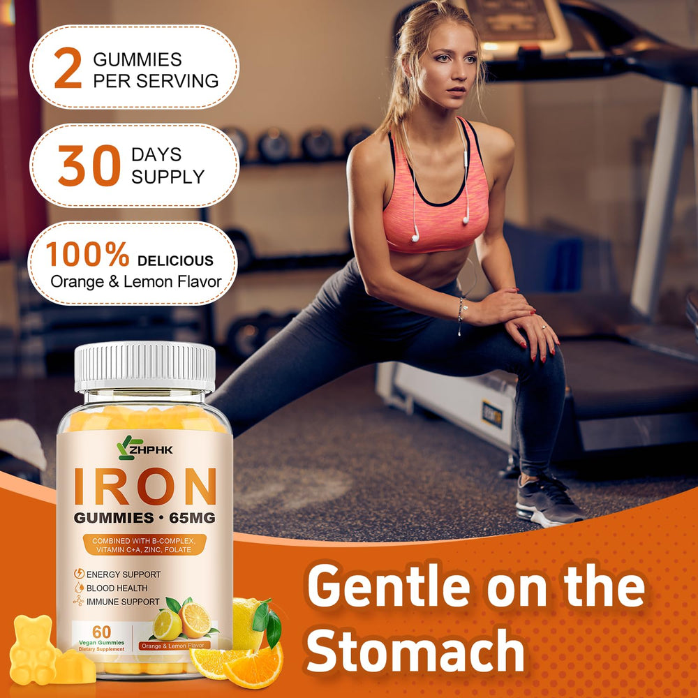 ZHPHK Iron Gummies come in a 120-count bottle for convenience.