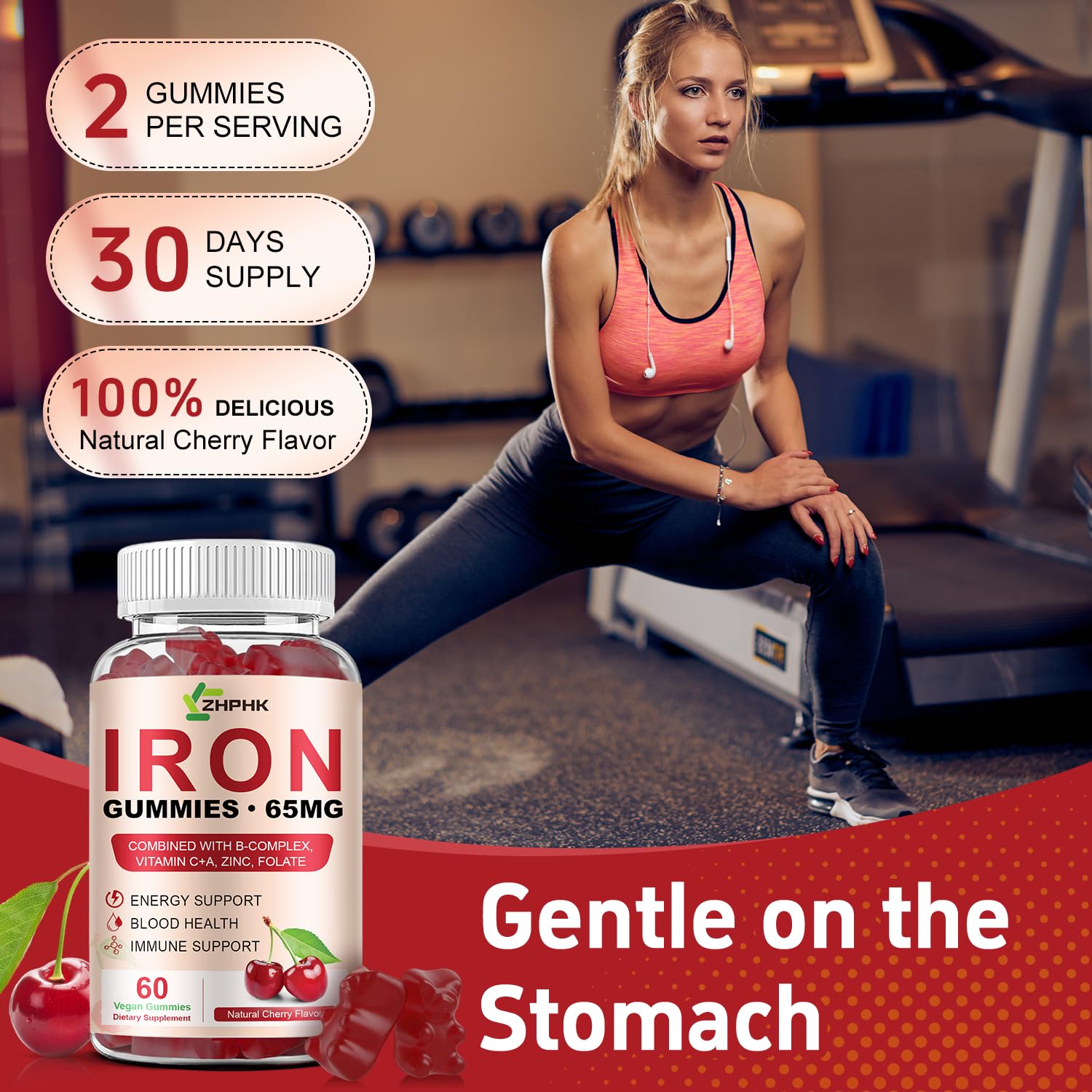 ZHPHK Iron Gummies produced in GMP-certified facility for quality