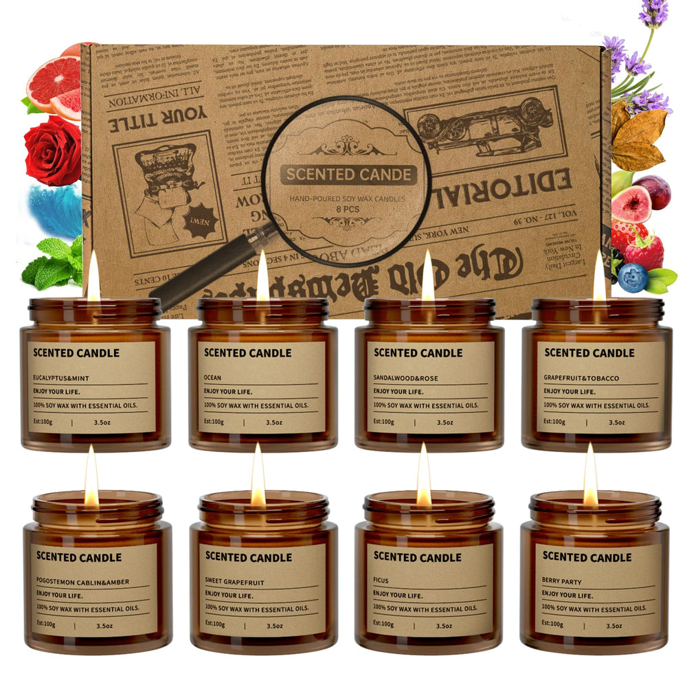 ZHTLTHZ eight-pack scented candles gift box display ready-to-gift set