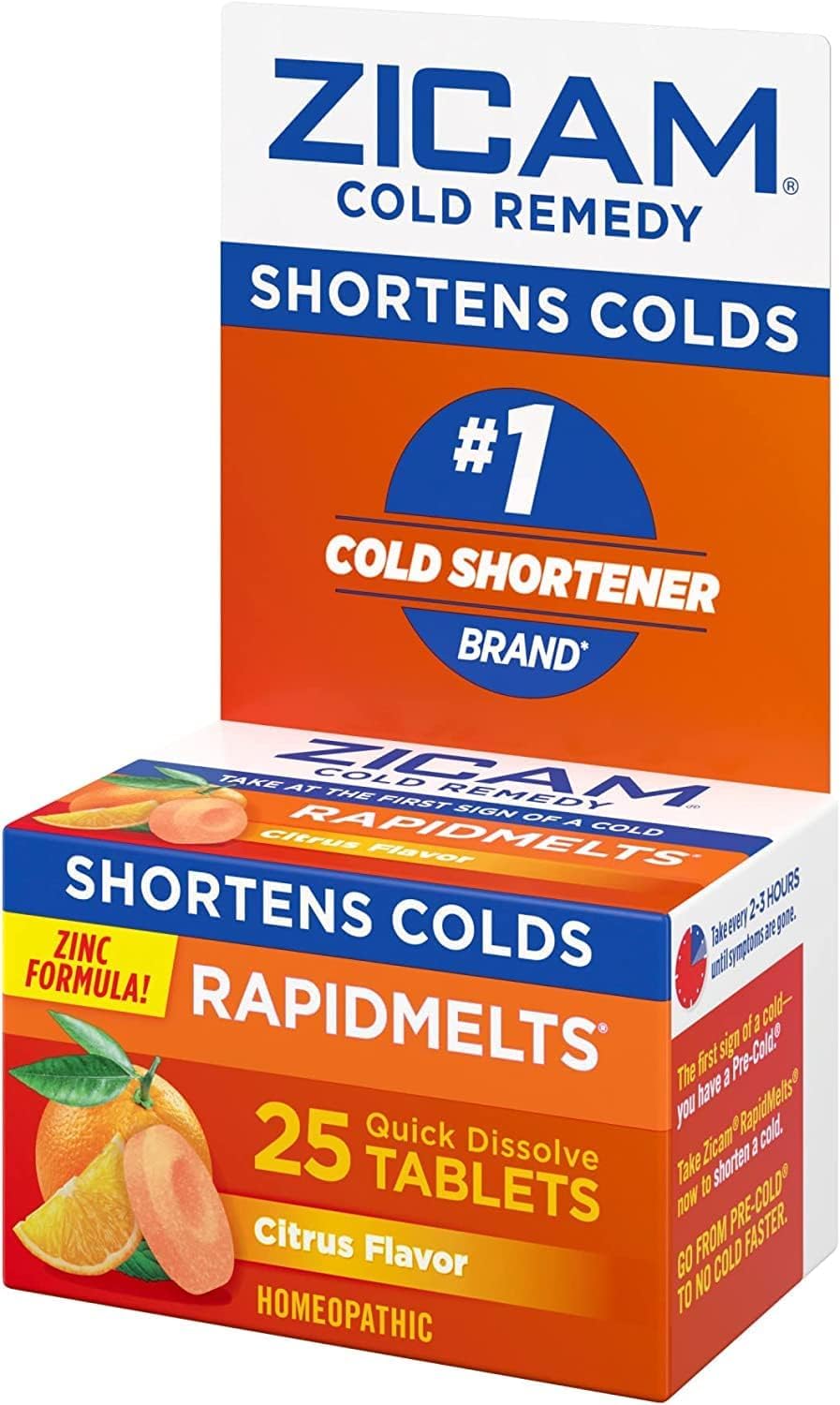 Zicam box front view highlights 3-pack value and trusted cold remedy