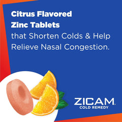 Zicam Citrus flavor quick-dissolve tablet for refreshing early-cold relief