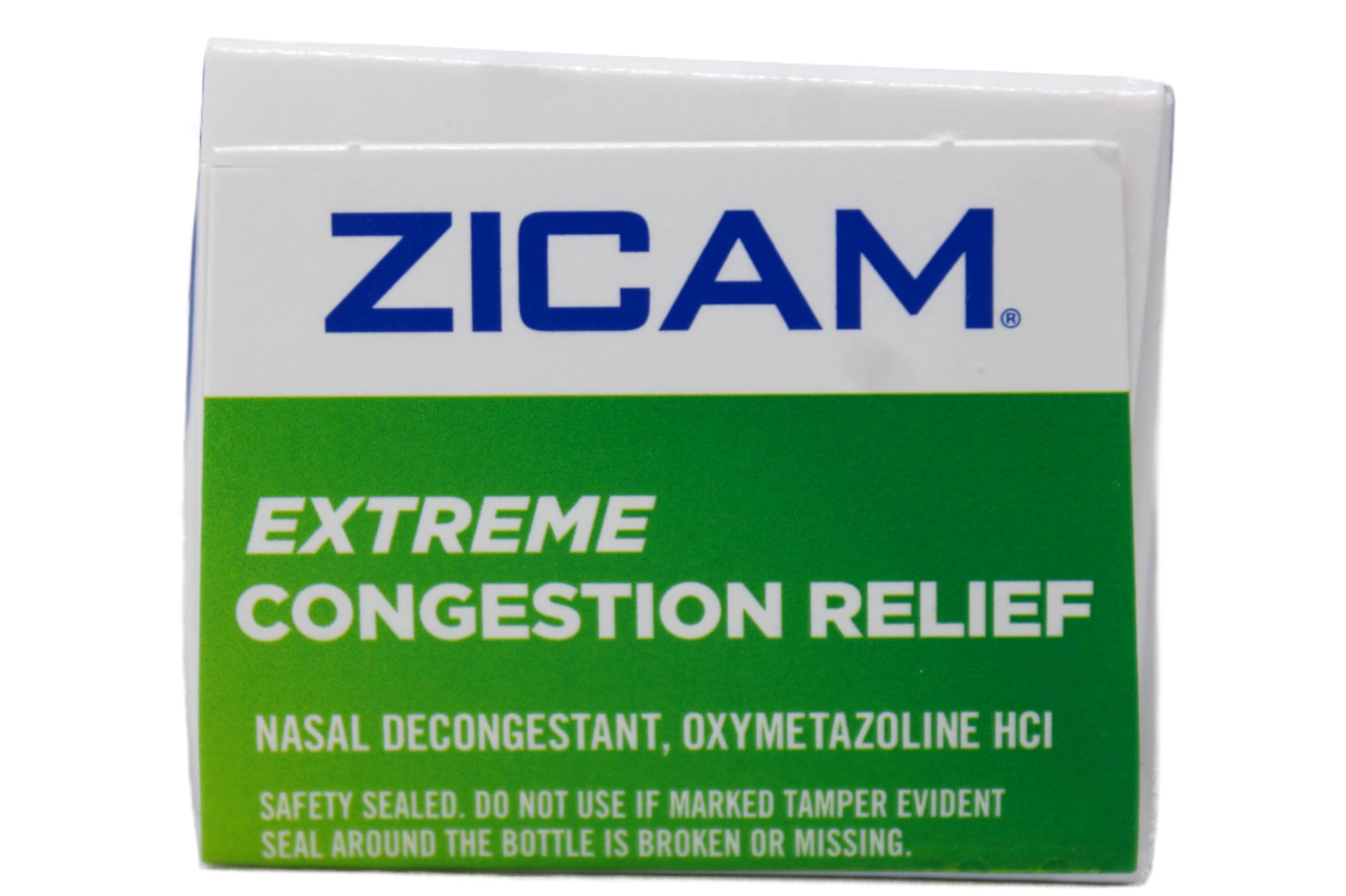 Compact pack front design of Zicam Extreme Congestion Relief for travel