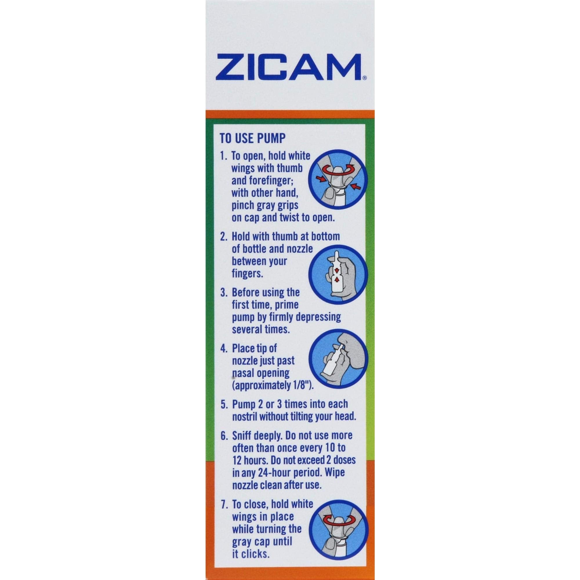 Dosing pump on Zicam spray for accurate, convenient application