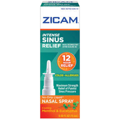 Zicam Intense Sinus nasal gel applicator close-up for easy, discreet use.