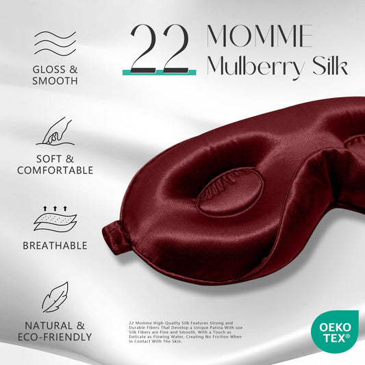 ZIMASILK upgraded 3D contoured cup fits the face with no eye pressure.