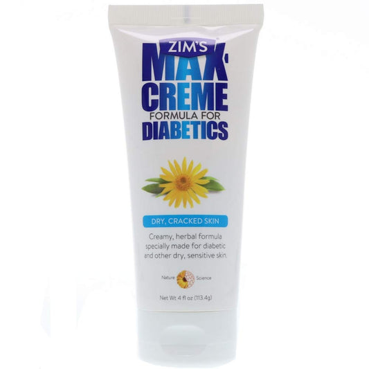 Zim's Max Creme for diabetics foot-cream soothes dry feet with herbal moisture