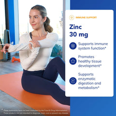 Zinc picolinate bottle pour highlighting zinc absorption and immune support