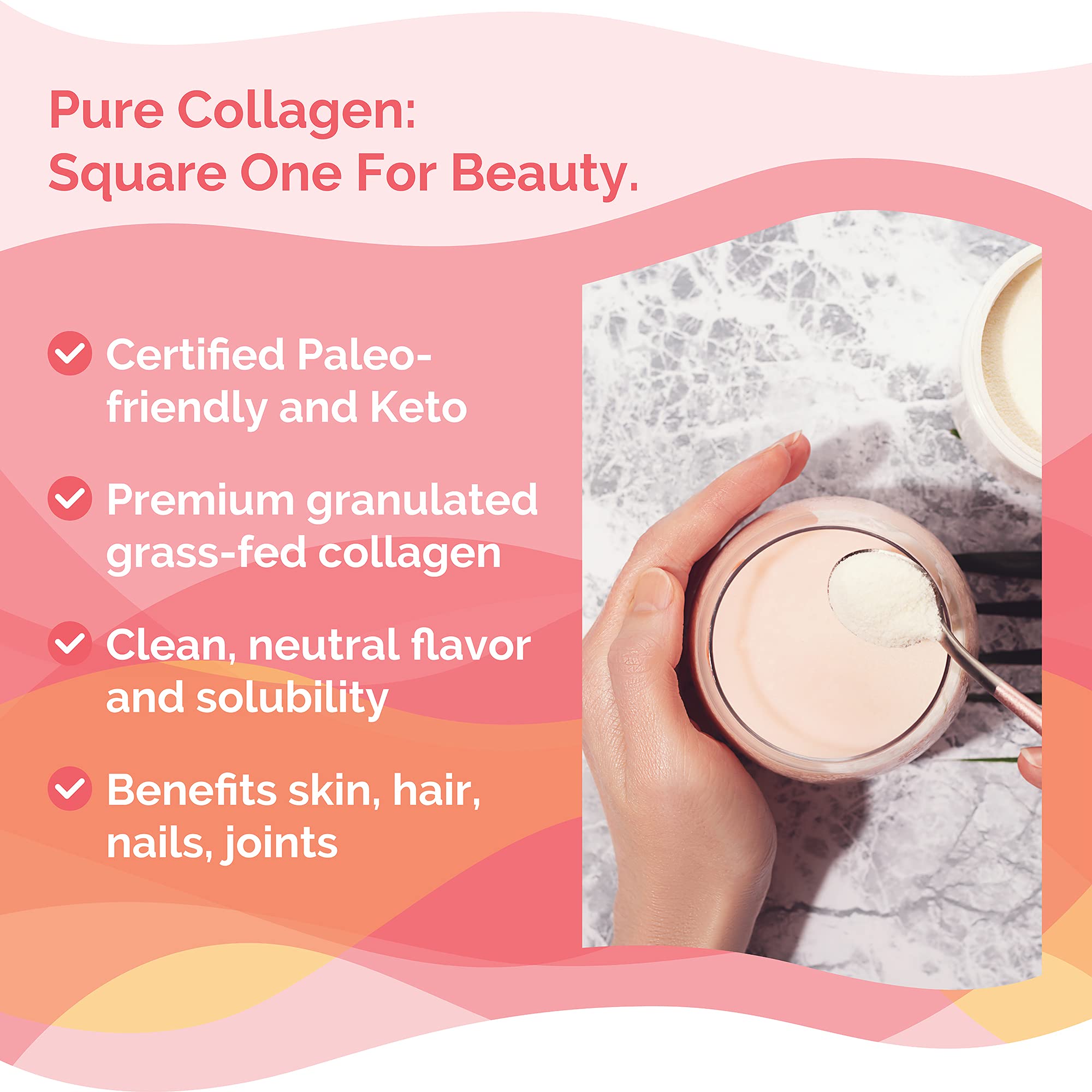 Zint Collagen Peptides in coffee visuals indicate versatile mix-in for beverages.