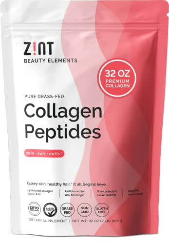 Zint Collagen Peptides ingredients panel notes glycine and proline rich amino acids.