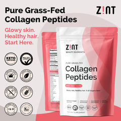 Zint Keto Collagen packaging box highlighting two 32 oz jars and value.