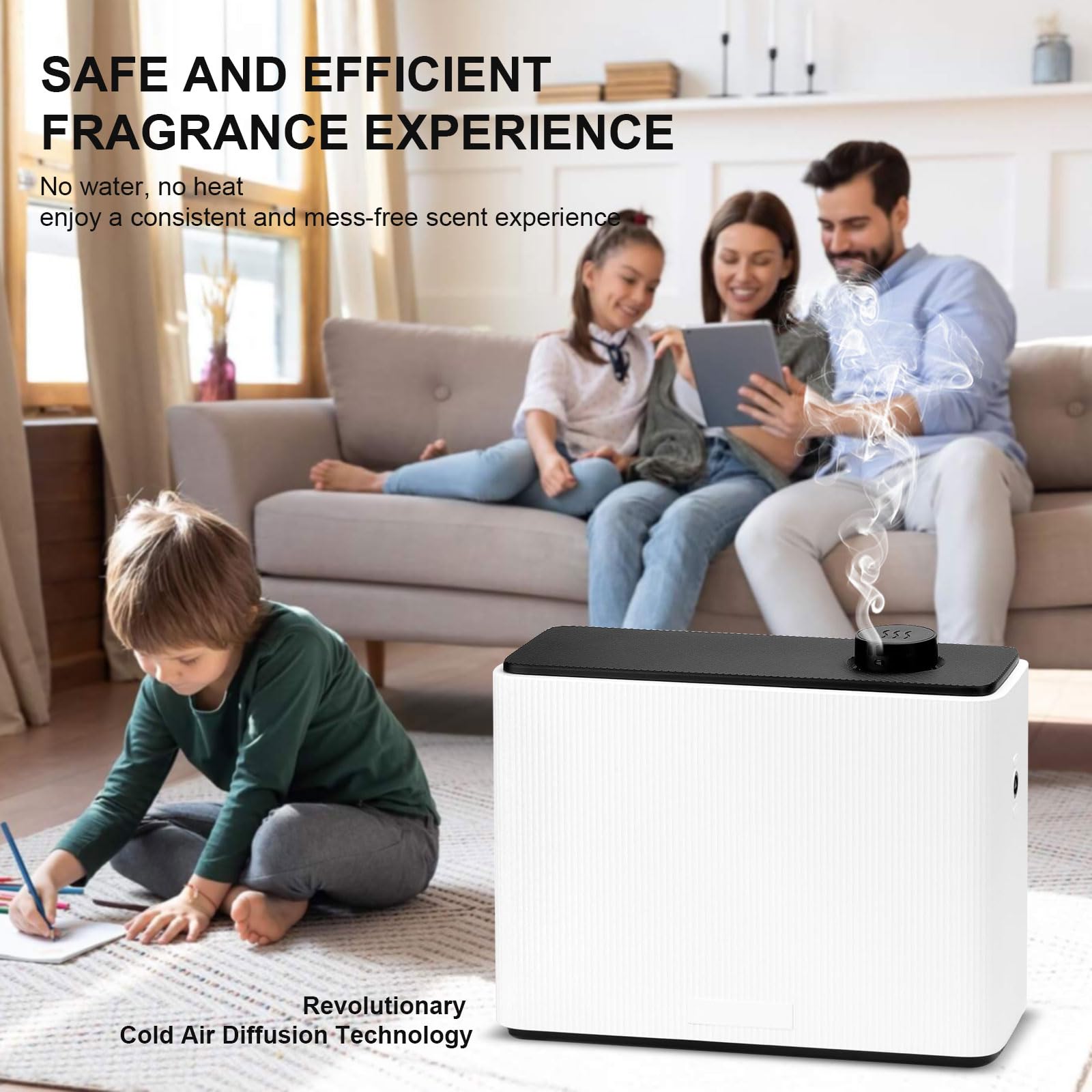 Zinyeme Scent Air Machine discreet placement fits bedrooms or lounges.