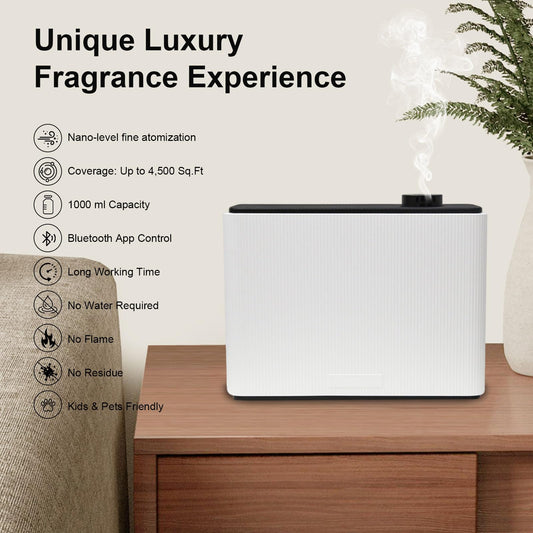 Zinyeme Scent Air Machine 1000ml reservoir highlights long-lasting fragrance diffusion.