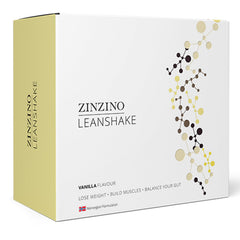 ZINZINO LeanShake Vanilla canister on display, a convenient protein option for balanced daily nutrition.