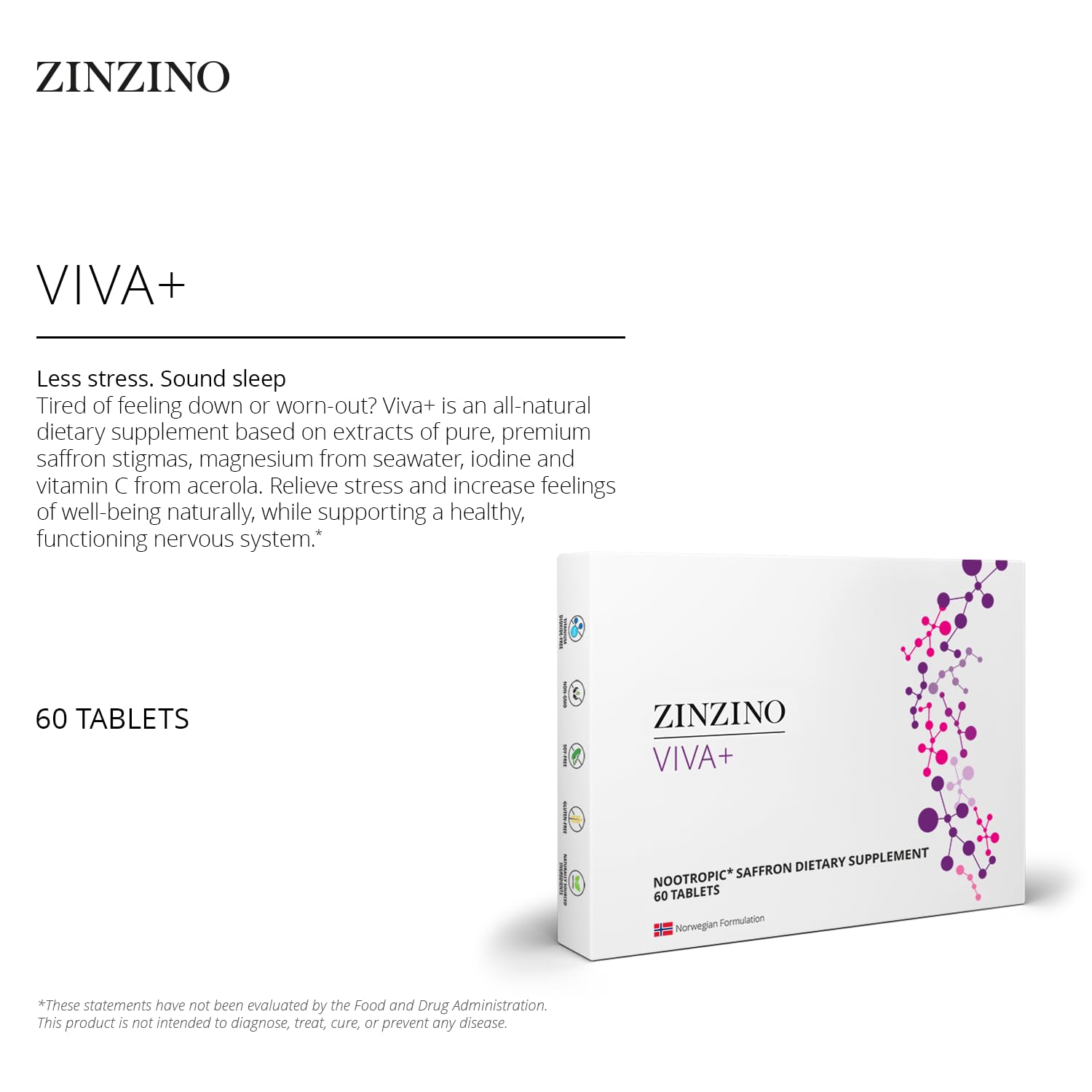 ZINZINO Viva Plus tablets ready for daily cognitive support.