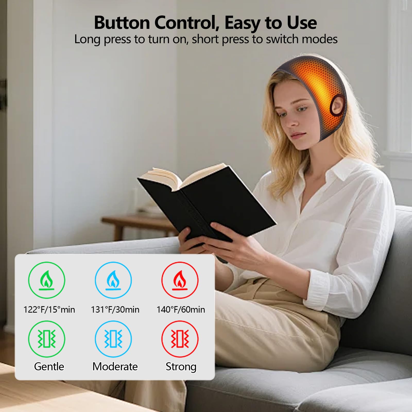 Built-in timer helps manage sessions safely