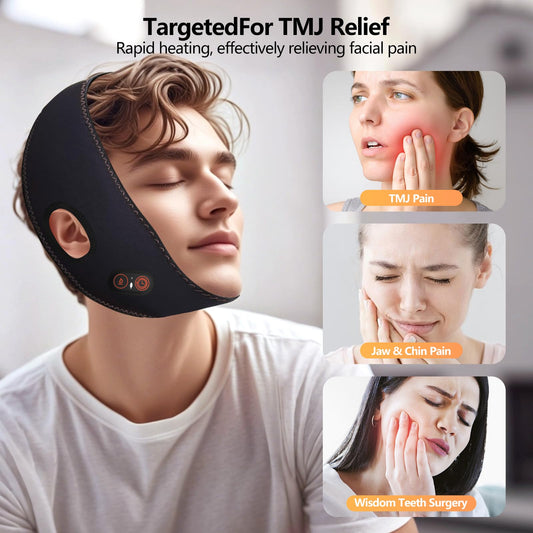 ZMHWANY wearable jaw wrap contours to the face for targeted heat therapy